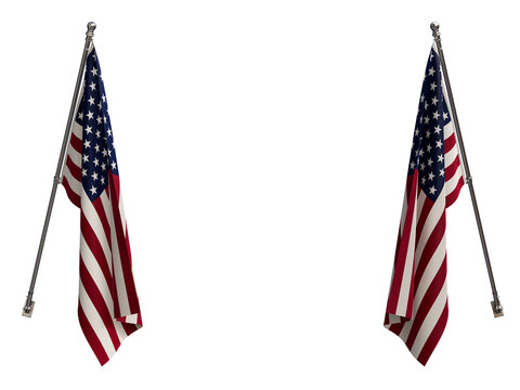 USA Memorial Day concept 3d flag cutout