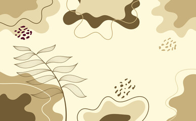 Abstract background leaves organic shapes lines