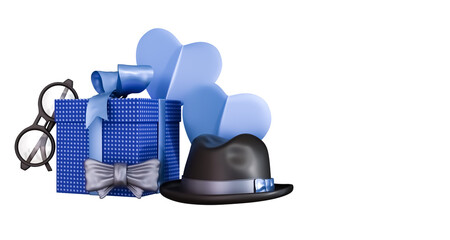 Fatheres day 3d elements cutout