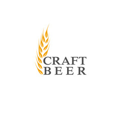 Craft beer logo. Beer icon isolated on white background