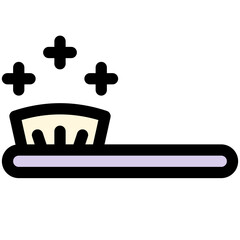 brush black outline filled color icon