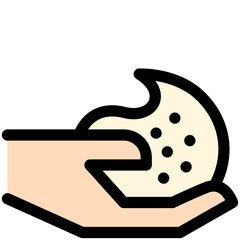 body scrub black outline filled color icon