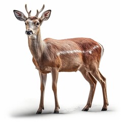 Deer isolated on white background (Generative AI)
