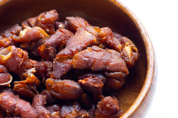 Sour tamarind on white background.