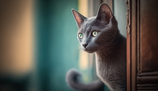 Korat cat. beautiful instagram photography - Generative AI
