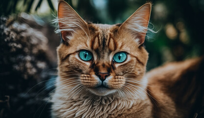 Fototapeta premium Somali cat. beautiful instagram photography - Generative AI 