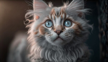 American Curl cat. beautiful instagram photography - Generative AI
