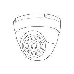 Surveillance Cameras, CCTV Linear Icons Vector Set. Security System, CCTV Thin Line Illustrations Collection. Home Safety Equipment. Wall, Ceiling Surveillance Cam Types Outline Symbols