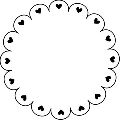 Scalloped Edge Circle Frame