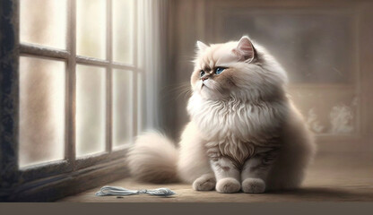 Munchkin cat. beautiful instagram photography - Generative AI

