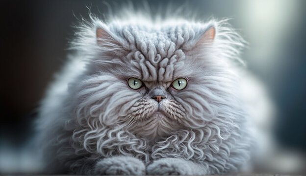 Selkirk Rex cat. beautiful instagram photography - Generative AI
