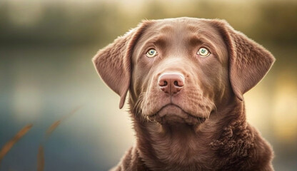 Chesapeake Bay Retriever dog. beautiful instagram photography - Generative AI
