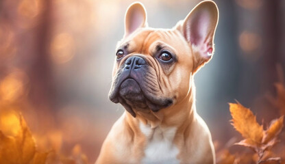French Bulldog dog. beautiful instagram photography - Generative AI

