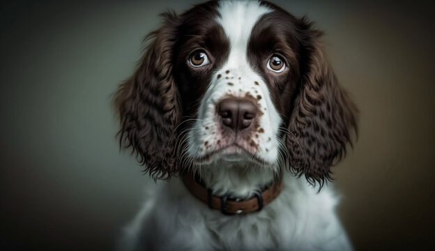 English Springer Spaniel dog. beautiful instagram photography - Generative AI
