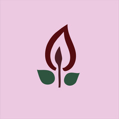 Rose flower logo icon set illustration design. Garden plant natural symbol template