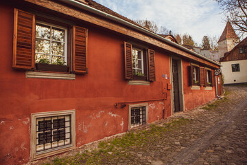 A beautiful medieval citadel city of Sighisoara in the heart of Romania, Transylvania travel destination in Eastern Europe.