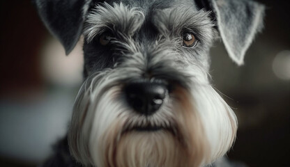 Miniature Schnauzer dog. beautiful instagram photography - Generative AI
