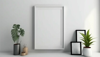 Minimalist modern living room generative Ai