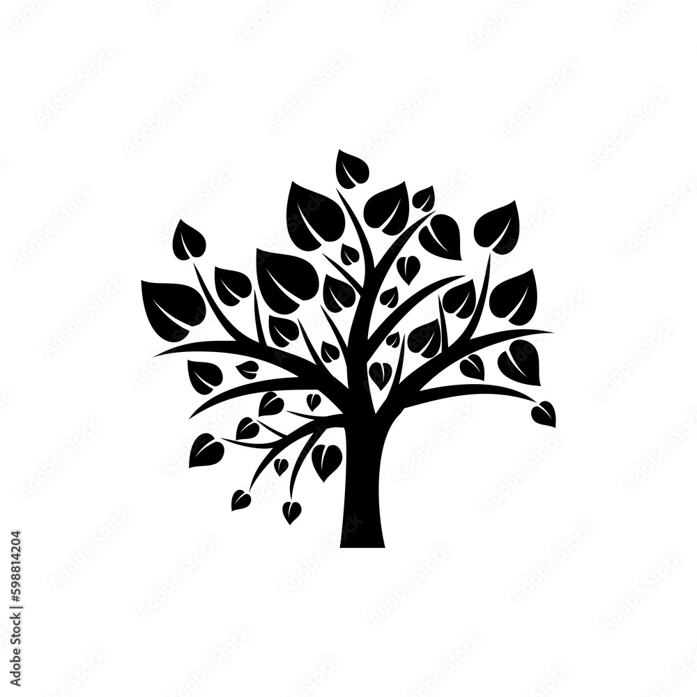 Poster tree icon isolated on transparent background
