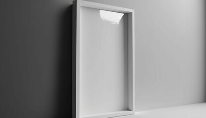 Vertical white frame generative Ai