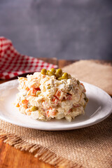 Russian Salad, also known as Olivier Salad. Very popular dish in several countries, the main...