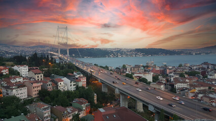 15 July Martyrs Bridge (Bosphorus Bridge) 100th anniversary of the republic