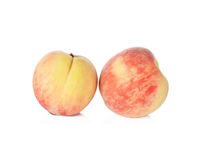 peach isolated on white background.