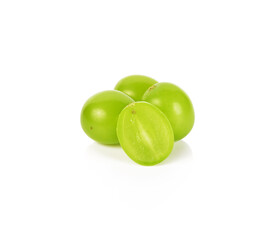 Green grape isolated on white background