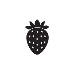 Strawberry flat style icon. Fruit and vegetable icon for web site design, logo, app, UI. Strawberry delicious fruits sign and symbol. EPS 10.