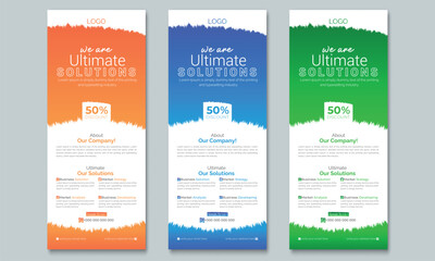 Roll-up banner template, a set of modern portable stands roll-up for advertising.Template of vertical roll-up banner.Banner Design Signboard Advertising roll up Template Vector X-banner 