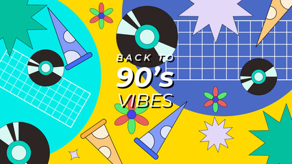 90's vibes asset element retro, vintage separated clip art, pop art illustration
