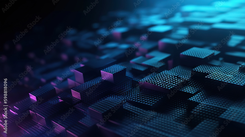 Poster modern abstract digital 3d background. copy space. based on generative ai