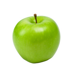 A green apple isolated on transparent background, Generative AI