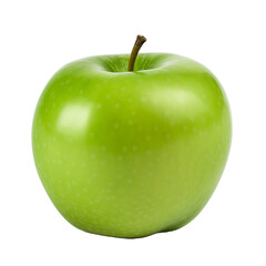 A green apple isolated on transparent background, Generative AI