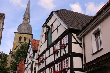 Blick in die Altstadt von Werl im Kreis Soest	