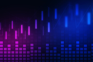 2d rendering Stock market online business concept. business Graph 