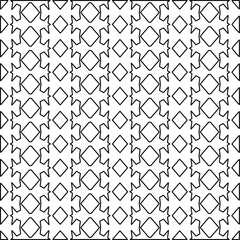 Fototapeta premium Repeating patterns of lines. Black and white pattern for web page, textures, card, poster, fabric, textile.