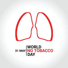 World No Tobacco Day vector illustration. 31 May. Suitable for greeting card, poster and banner.