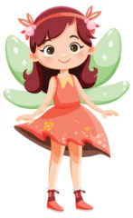 Foto op Plexiglas Kinderen Cute Fairy Princess Cartoon Character