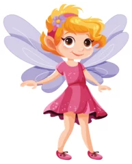 Abwaschbare Fototapete Kinder Beautiful fairy cartoon character