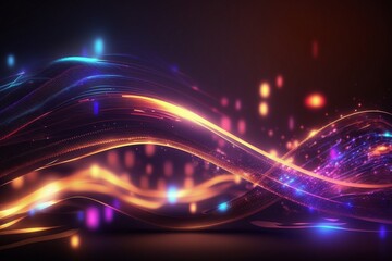 Glowing particles and wavy wallpaper
