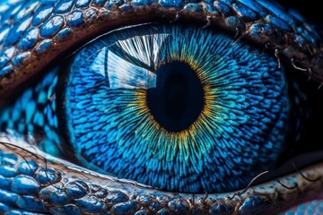 Blue Macro eye close up