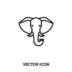 Elephant vector icon . Modern, simple flat vector illustration for website or mobile app. Zoo symbol, logo illustration. Pixel perfect vector graphics