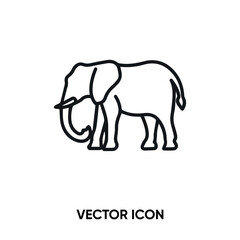 Elephant vector icon . Modern, simple flat vector illustration for website or mobile app. Zoo symbol, logo illustration. Pixel perfect vector graphics