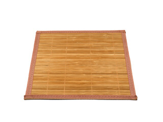 Bamboo mat isolated on white background