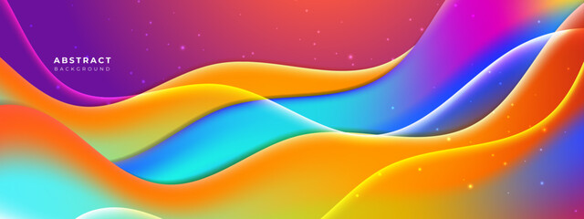 Modern creative Colorful Wave Fluid design background
