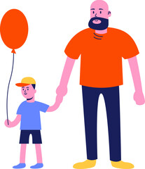 Father Day Vector Element