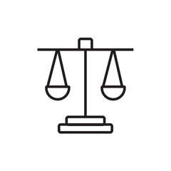 Law Business icon with black outline style. court, judge, justice, legal, lawyer, attorney, legislation. Vector illustration