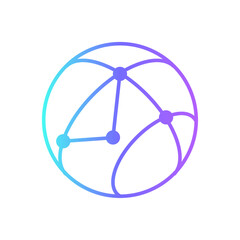 Worldwide Business icon withblue duotone style. modern, service, social, geographic, man, grid, geology. Vector illustration