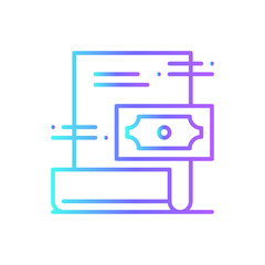 Investment Business icon with blue duotone style. money, bank, finance, currency, investment, payment, credit. Vector illustration